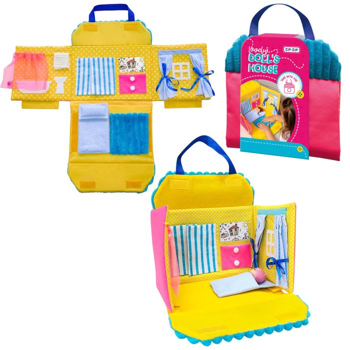 Текстильний будиночок для ляльки «Блакитний». Арт. RZ5001-02, "Vladi Toys"
