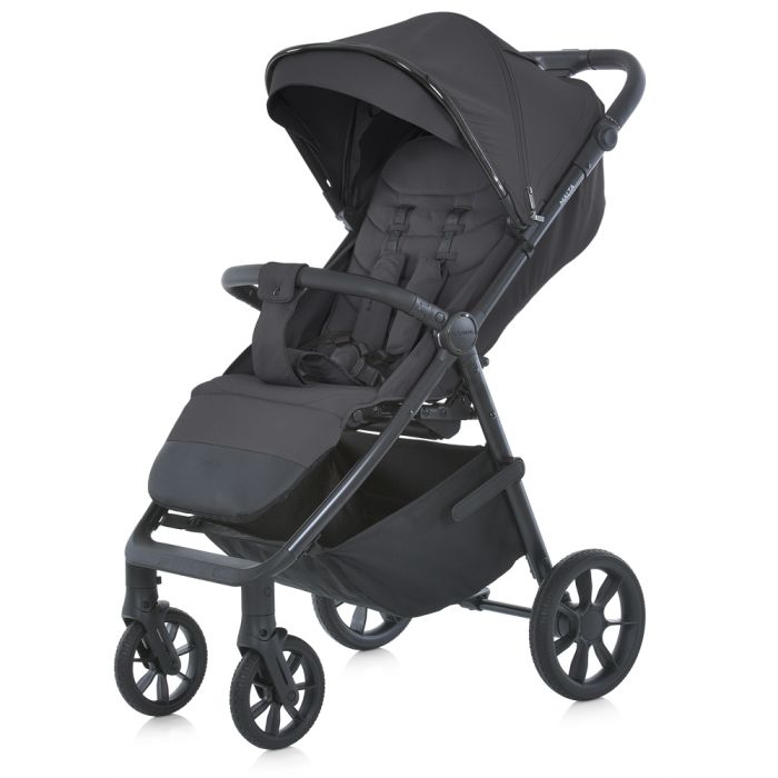 Коляска дитяча EL CAMINO MALTA (ME 1182 Black Onyx) москітна сітка, дощовик, підстак., чохол