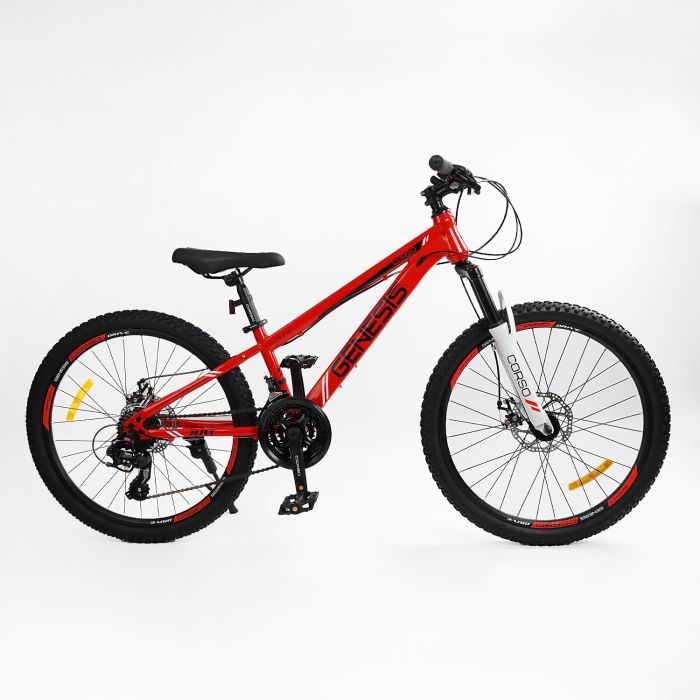Велосипед Спортивний Corso «Genesis» 24 дюймів (G-24604) рама сталева 11’’