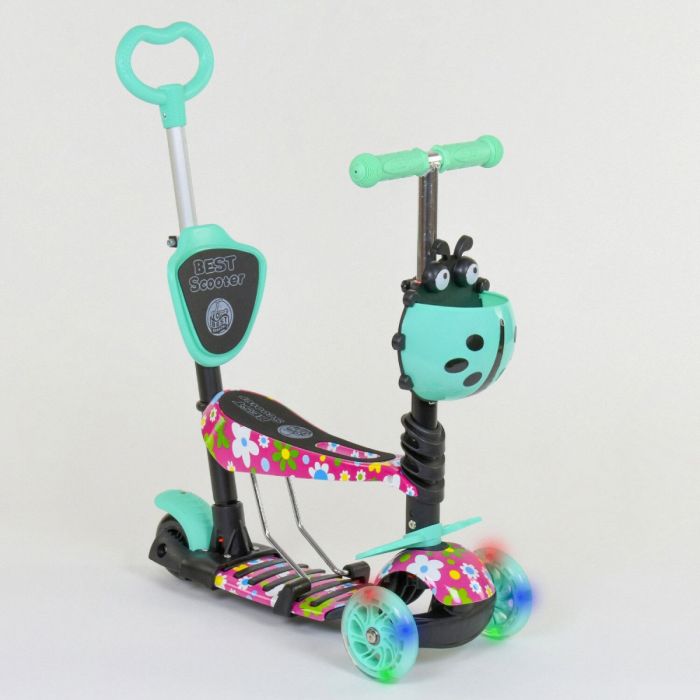 Самокат триколісний Best Scooter 5в1 (43702) PU колеса зі світлом