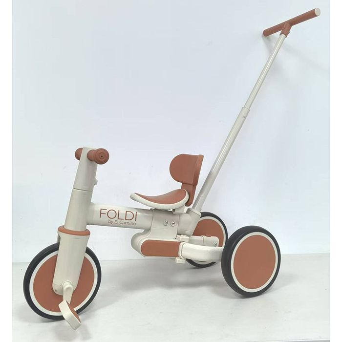 Дитячий триколісний Велосипед-велобіг EL CAMINO FOLDI 3в1 (ME 1202 Сinnamon Beige)