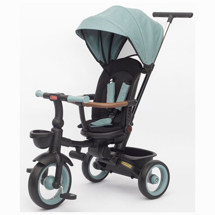 Дитячий триколісний Велосипед TURBOTRIKE (MT 1038 Mint grey) поворотне сидіння, складаний