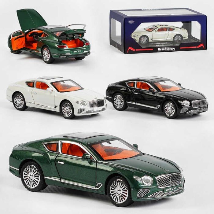 Машинка металопластик GT - 6370 (24/2) "Авто Експерт Преміум", 3 кольори, 1:24, звук, світло, інерція, відчиняються двері, багажник, капот, у коробці
