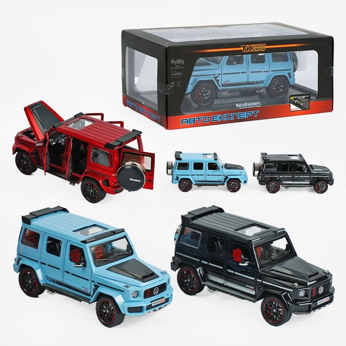 Джип 77070 (12) "Авто Експерт", 3 кольори, металопластик, 1:24, звук, світло, інерція, рухомі елементи, 2 режими, викрутка, в коробці, МІКС ВИДІВ