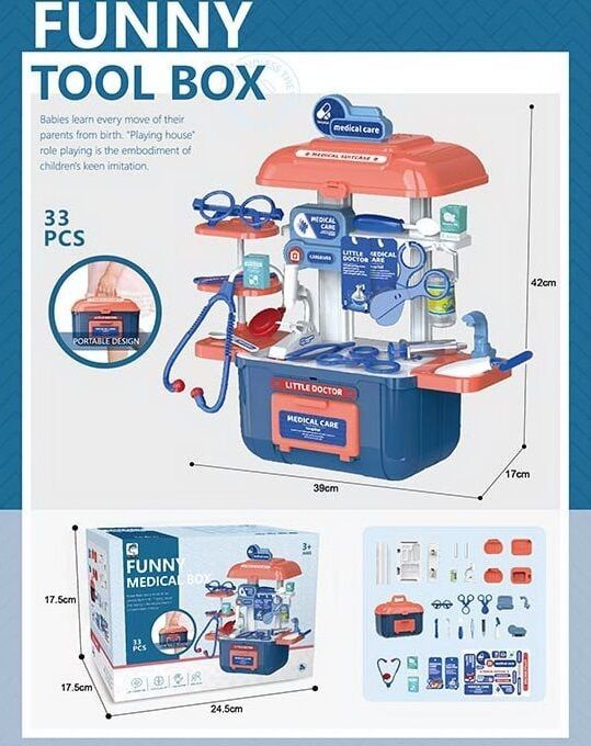 Набір лікаря 628 A 22 (36/2) "Funny medical box", 33 елементи, у коробці