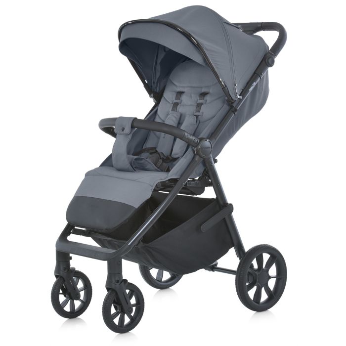 Коляска дитяча EL CAMINO MALTA (ME 1182 Iron Gray) москітна сітка, дощовик, підстак., чохол