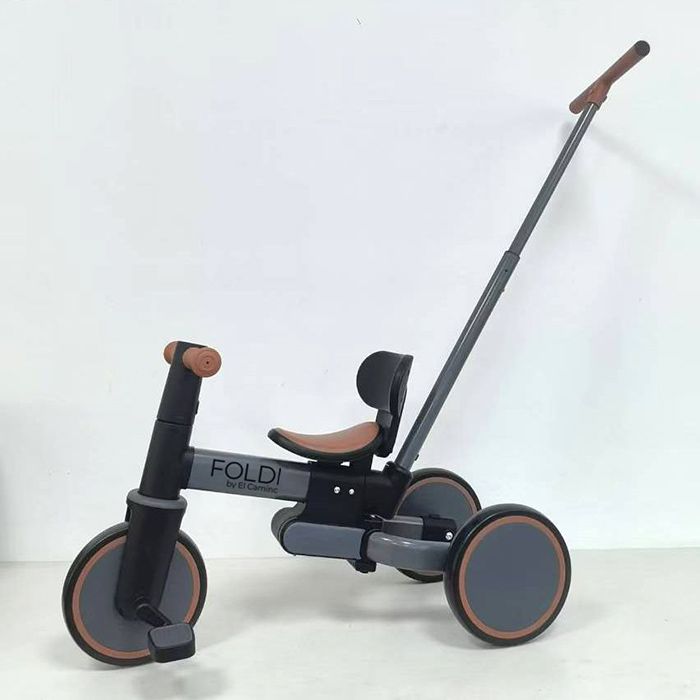 Дитячий триколісний Велосипед-велобіг EL CAMINO FOLDI 3в1 (ME 1202 Graphite)